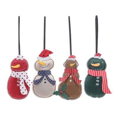 Snowmen,'Snowman Ornaments Handmade in Thailand (Set of 4)'