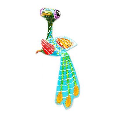 Colorful Bird,'Bird-Like Papier Mache Alebrije Sculpture'