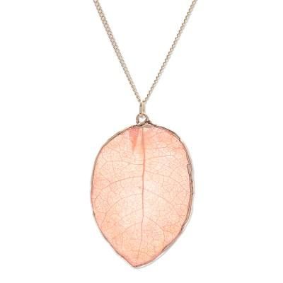 Bougainvillea Love,'Gold-Plated Bougainvillea Petal Pendant Necklace'
