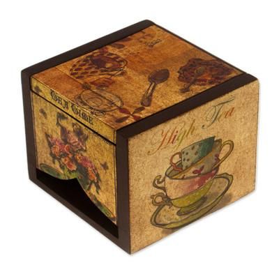 Decoupage box, 'Tea Time'