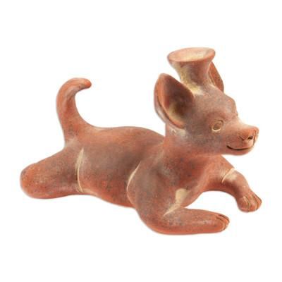 Xoloitzcuintli Companion,'Ceramic sculpture'