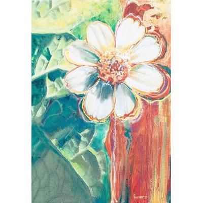 Daisy,'Original Signed Costa Rican Fine Art Daisy Painting'