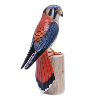 American Kestrel,'Realistic Wood Bird Sculpture'