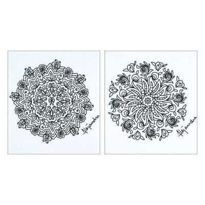 Tender Emotions,'Mandala Coloring Postcards from Mexico (Pair)'