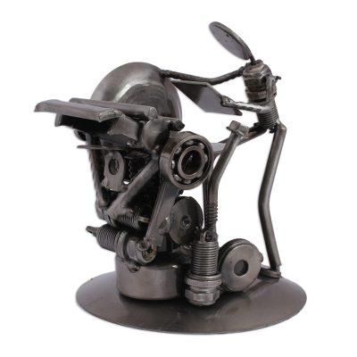 'Rustic Printer' - Recycled Metal Offset Print Unique Sculpture from Mexic