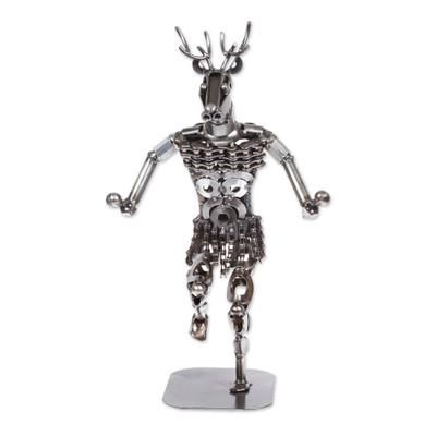Deer Dance,'Upcycled Metal Auto Part Sculpture from Mexico'