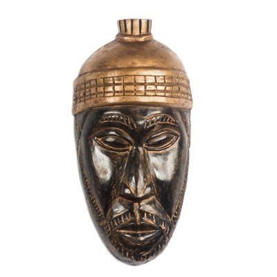 Oman Hene,'Sese Wood Mask of an African Chief from Ghana'