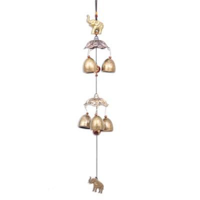 Wisdom Bells,'Elephant Themed Wind Chime Made from Aluminum and Brass'