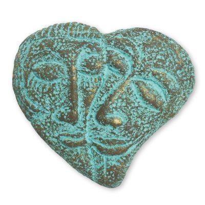 Recycled paper wall sculpture, 'Romantic Heart'