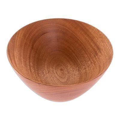 To the Table,'Artisan Crafted Natural Mahogany Bowl (7 inch)'