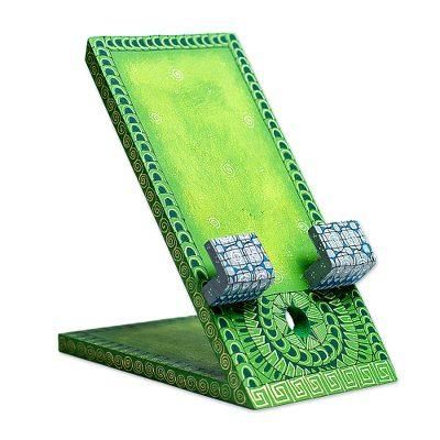 Oaxacan Way,'Hand Painted Alebrije-Style Phone Stand'