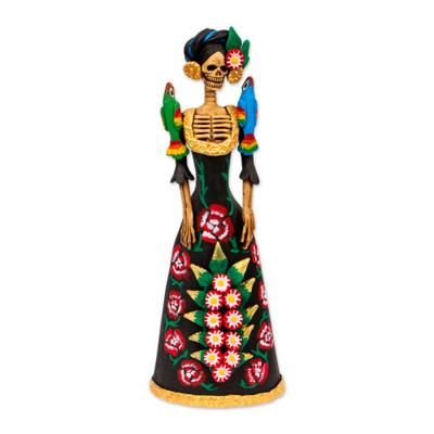 La Catrina Regina,'Handmade Ceramic Day of the Dead Statuette'