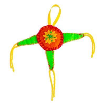 Holiday Piñata,'Mexican Colorful Piñata Ornament Handcrafted from Felt'