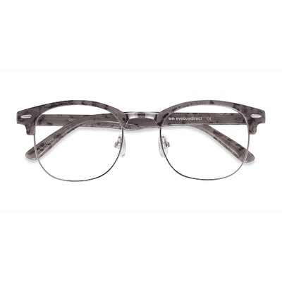 Unisex s browline Speckled Gray Plastic, Metal Prescription eyeglasses - Eyebuydirect s Roots