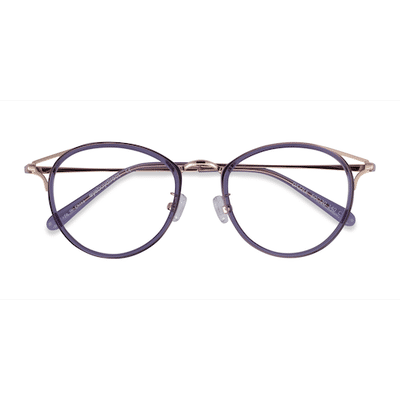 Female s round Purple Acetate, Metal Prescription eyeglasses - Eyebuydirect s Dazzle