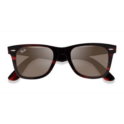 Unisex s wayfarer,wayfarer Striped Red Acetate Prescription sunglasses - Eyebuydirect s Ray-Ban Wayfarer Change