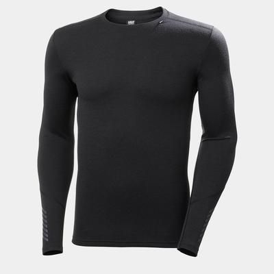 Helly Hansen Men's Lifa Merino Midweight Crew Base Layer Black M