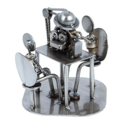 'Rustic Eye Exam' - Artisan Crafted Recycled Metal Rustic Optometrist Sculpture