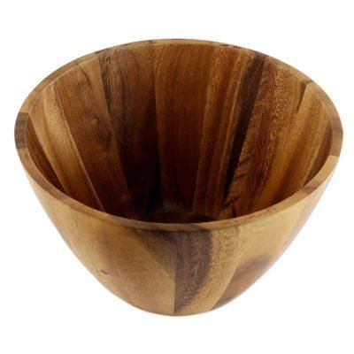 Conical Nature,'3 Quart Conical Wood Serving Bowl Hand Crafted in Thailand'