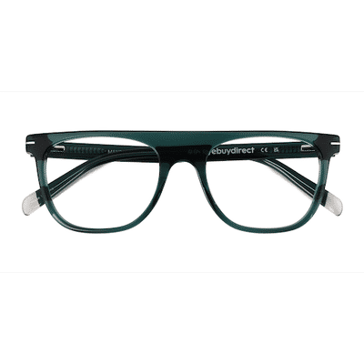 Unisex s square Crystal Blue Acetate Prescription eyeglasses - Eyebuydirect s Mentis