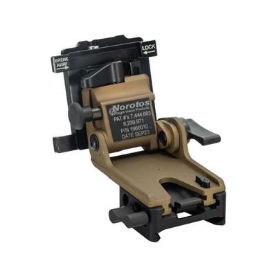 Norotos LoSto Helmet Mount Push Button w/ Breakaway PVS-15/18/21/31 Coyote Brown One Size 1960010CB-2b