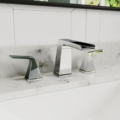 Randolph Morris Waterfall Widespread Bathroom Sink Faucet - Metal Lever Handles RMX301-CP