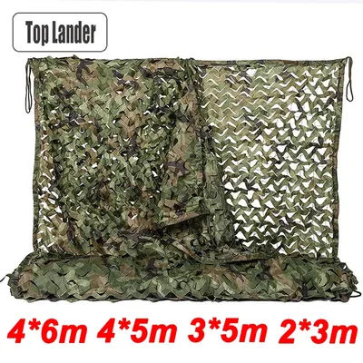 6x4m 2x3m Camouflage Net Camo Netting Nets Shade Mesh Hunting Garden Car Outdoor Camping Sun Shelter Tent