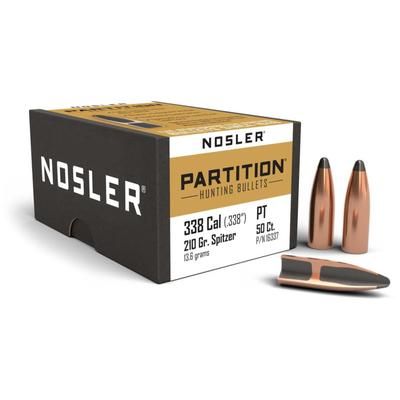 Nosler Partition Rifle Bullet .338 Caliber 210gr 50ct 16337
