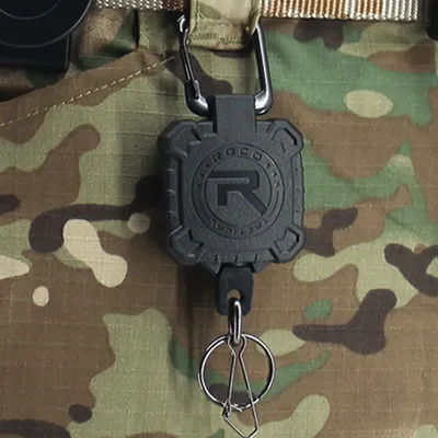 VULPO Multi-purpose Steel Wire Rope Keychain Gun Rope High Rebound Telescopic Keychain Hunting Pistol Special Safety Rope