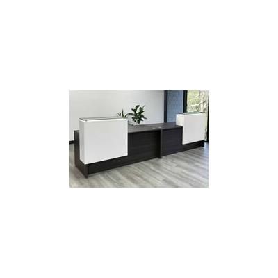 11' Emerge 2-Person Reception Desk with Two Counters
