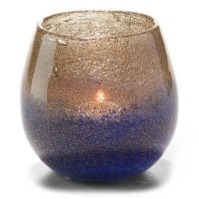 Hollowick 4180 Laredo Bubble Glass Votive Lamp - 4"D x 3 1/2"H, Multi Color, Multi-Colored