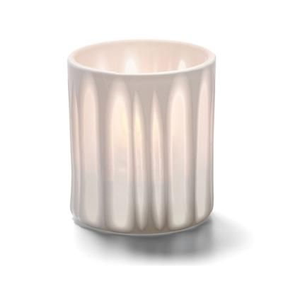 Hollowick 6207ST Boutique Votive Holder for HD8, HD12, & HD15 - 3 1/8" x 2 7/8", White Stripes