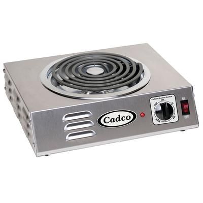 Cadco CSR-3T 14" Electric Hotplate w/ (1) Burner & Infinite Controls, 120v, Stainless Steel