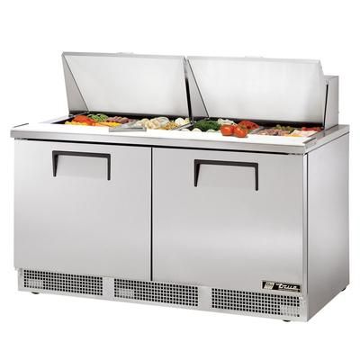 True TFP-64-24M-HC 64" Sandwich/Salad Prep Table w/ Refrigerated Base, 115v, Stainless Steel | True Refrigeration