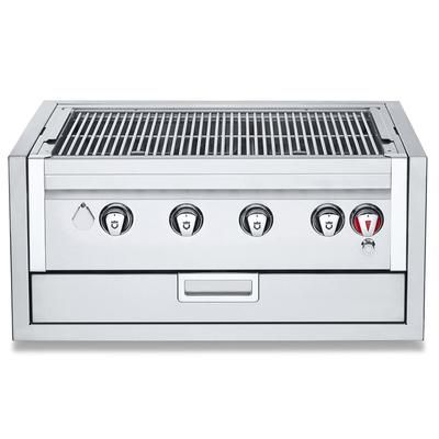 Crown Verity IBI30-GO NG 30&quot; Built In Commercial Outdoor Charbroiler Grill Only w/ 4 Burners - Stainless Steel, Natural Gas, Gas Type: NG
