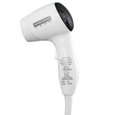 Hamilton Beach Wall-Mount Hair Dryer - 2 Speed Settings, White, 125v, 8251