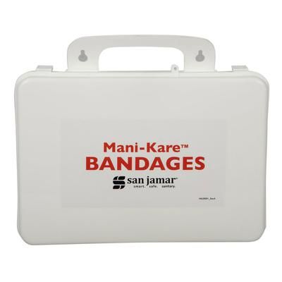 San Jamar MK0909 Bandage Kit with Storage Box, Blue, 5 Bandage Types, Storage Case