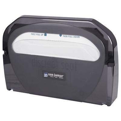 San Jamar TS510TBK Hygienic Toilet Seat Cover Dispensers w/ One At A Time Dispensing, Black Pearl
