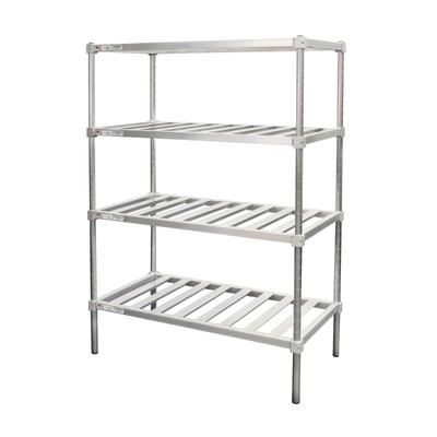 New Age P2448 48" Pot & Pan Rack w/ 900 lb Capacity, Aluminum, 4 Tiers, Silver