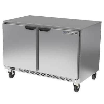 Beverage-Air UCR48AHC 48" W Undercounter Refrigerator w/ 2 Sections & 2 Doors, 115v, 11.82 cu. ft., Electronic Controls, Silver