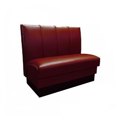 Vitro MD-4000-SGL CBRY Single Restaurant Booth - 4 Panels, Fully Upholstered, 36" x 44", Cranberry