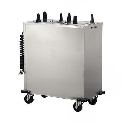 Lakeside 6205 220 32" Heated Mobile Dish Dispenser w/ 2 Columns - Stainless, 220v/1ph, Silver