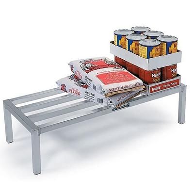 Lakeside 9070 36" Stationary Dunnage Rack w/ 2000 lb Capacity, Aluminum, 2,000 lb Capacity, Silver
