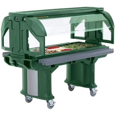 Cambro VBRHD6519 65 1/8" Versa Food Bar Cold Food Bar - 5 Pan Capacity, Floor Model, Kentucky Green