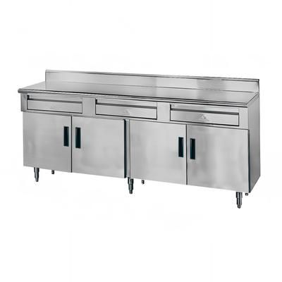 Advance Tabco HDRC-306 72" x 30" Stationary Equipment Stand for General Use, Cabinet Base, 304 Stainless Steel, Enclosed Drawers