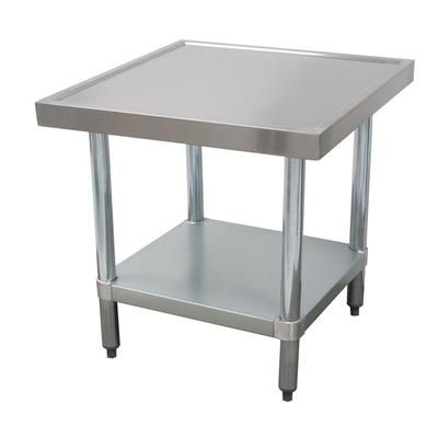 Advance Tabco MT-GL-300 30" Mixer Table w/ Galvanized Undershelf Base & Marine Edge, 30"D, Stainless Steel