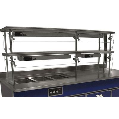 Advance Tabco NDSG-18-72 Self Service Food Shield - 2 Tier, 18x72x26", Stainless Steel Top Shelf, Self-Service