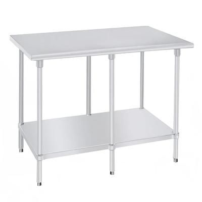 Advance Tabco SAG-2411 132" 16 ga Work Table w/ Undershelf & 430 Series Stainless Steel Flat Top