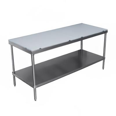 Advance Tabco SPT-248 96" Poly Top Work Table w/ 5/8" Top, Stainless Steel Base, 24"D