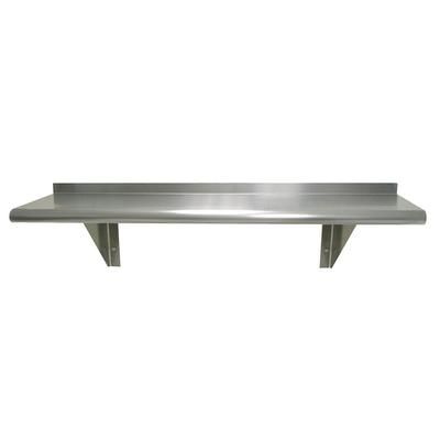 Advance Tabco WS-10-96 Solid Wall Mounted Shelf, 96"W x 10"D, Stainless Steel, Stainless Steel
